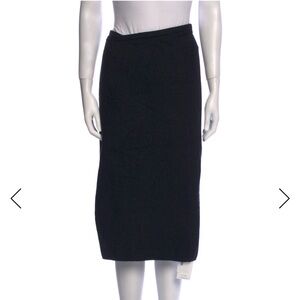 For Love And Lemons Black Midi Wrap Skirt